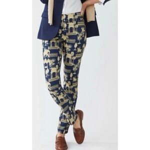 J McLaughlin Desert Toile Printed Masie Pull On Slim Leg Pants Size 8 NWT